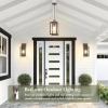imageBesLowe 1Pack Outdoor Pendant Light 13 Modern Hanging Lantern Light for Outside Brown Exterior Pendant Lighting Fixture with Adjustable Chain Outdoor Chandelier for Porch Gazebo Front DoorBrown