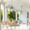 imageBesLowe 1Pack Outdoor Pendant Light 13 Modern Hanging Lantern Light for Outside Brown Exterior Pendant Lighting Fixture with Adjustable Chain Outdoor Chandelier for Porch Gazebo Front DoorBrown