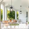 imageBesLowe 1Pack Outdoor Pendant Light 13 Modern Hanging Lantern Light for Outside Brown Exterior Pendant Lighting Fixture with Adjustable Chain Outdoor Chandelier for Porch Gazebo Front DoorBlack