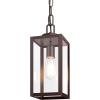 imageBesLowe 1Pack Outdoor Pendant Light 13 Modern Hanging Lantern Light for Outside Brown Exterior Pendant Lighting Fixture with Adjustable Chain Outdoor Chandelier for Porch Gazebo Front DoorBrown