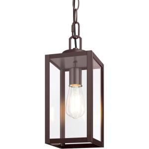 imageBesLowe 1Pack Outdoor Pendant Light 13 Modern Hanging Lantern Light for Outside Brown Exterior Pendant Lighting Fixture with Adjustable Chain Outdoor Chandelier for Porch Gazebo Front DoorBrown
