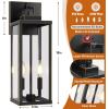 imageBesLowe 14 Upgraded Motion Sensor Outdoor Wall Lights Dusk to Dawn Porch Lights Outdoor Wall Sconces 3 Lighting Modes Exterior Lighting Fixtures with Hooks Black Outside Lights for House 2PackBronze