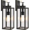 imageBesLowe 14 Upgraded Motion Sensor Outdoor Wall Lights Dusk to Dawn Porch Lights Outdoor Wall Sconces 3 Lighting Modes Exterior Lighting Fixtures with Hooks Black Outside Lights for House 2PackBronze