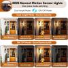 imageBesLowe 14 Upgraded Motion Sensor Outdoor Wall Lights Dusk to Dawn Porch Lights Outdoor Wall Sconces 3 Lighting Modes Exterior Lighting Fixtures with Hooks Black Outside Lights for House 2PackBrown