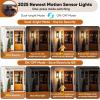 imageBesLowe 14 Upgraded Motion Sensor Outdoor Wall Lights Dusk to Dawn Porch Lights Outdoor Wall Sconces 3 Lighting Modes Exterior Lighting Fixtures with Hooks Black Outside Lights for House 2PackBrown