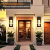 imageBesLowe 14 Upgraded Motion Sensor Outdoor Wall Lights Dusk to Dawn Porch Lights Outdoor Wall Sconces 3 Lighting Modes Exterior Lighting Fixtures with Hooks Black Outside Lights for House 2PackBrown