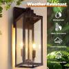 imageBesLowe 14 Upgraded Motion Sensor Outdoor Wall Lights Dusk to Dawn Porch Lights Outdoor Wall Sconces 3 Lighting Modes Exterior Lighting Fixtures with Hooks Black Outside Lights for House 2PackBrown