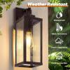 imageBesLowe 14 Upgraded Motion Sensor Outdoor Wall Lights Dusk to Dawn Porch Lights Outdoor Wall Sconces 3 Lighting Modes Exterior Lighting Fixtures with Hooks Black Outside Lights for House 2PackBrown