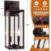 imageBesLowe 14 Upgraded Motion Sensor Outdoor Wall Lights Dusk to Dawn Porch Lights Outdoor Wall Sconces 3 Lighting Modes Exterior Lighting Fixtures with Hooks Black Outside Lights for House 2PackBrown