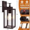 imageBesLowe 14 Upgraded Motion Sensor Outdoor Wall Lights Dusk to Dawn Porch Lights Outdoor Wall Sconces 3 Lighting Modes Exterior Lighting Fixtures with Hooks Black Outside Lights for House 2PackBrown