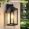 imageBesLowe 14 Upgraded Motion Sensor Outdoor Wall Lights Dusk to Dawn Porch Lights Outdoor Wall Sconces 3 Lighting Modes Exterior Lighting Fixtures with Hooks Black Outside Lights for House 2PackBlack