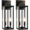imageBesLowe 14 Upgraded Motion Sensor Outdoor Wall Lights Dusk to Dawn Porch Lights Outdoor Wall Sconces 3 Lighting Modes Exterior Lighting Fixtures with Hooks Black Outside Lights for House 2PackBronze
