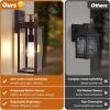 imageBesLowe 14 Upgraded Motion Sensor Outdoor Wall Lights Dusk to Dawn Porch Lights Outdoor Wall Sconces 3 Lighting Modes Exterior Lighting Fixtures with Hooks Black Outside Lights for House 2PackBrown