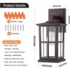 imageBesLowe 2Pack Outdoor Light Fixtures Wall Mount Waterproof Exterior Wall Lanterns Porch Lights Matte Black Outside Lights for House with Clear Glass Shades for Garage Front Door Bulb not IncludedOilRubbed Bronze