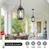 imageBesLowe 2Pack 15 Outdoor Wall Lights and Outdoor Pendant Light with LED Bulbs