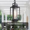 imageBesLowe 2Pack 15 Outdoor Wall Lights and Outdoor Pendant Light with LED Bulbs