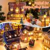 imageBesLowe 9FT Accessory Cord with 5 LED Light Bulbs Blow Mold Lights with On and Off Switch Clipin Lamp Cord Replacement C7 Clip Light String Decoration for Christmas Village House Halloween Pumpkin