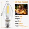 imageBesLowe 9FT Accessory Cord with 5 LED Light Bulbs Blow Mold Lights with On and Off Switch Clipin Lamp Cord Replacement C7 Clip Light String Decoration for Christmas Village House Halloween Pumpkin