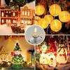 imageBesLowe 9FT Accessory Cord with 5 LED Light Bulbs Blow Mold Lights with On and Off Switch Clipin Lamp Cord Replacement C7 Clip Light String Decoration for Christmas Village House Halloween Pumpkin