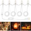 imageBesLowe 9FT Accessory Cord with 5 LED Light Bulbs Blow Mold Lights with On and Off Switch Clipin Lamp Cord Replacement C7 Clip Light String Decoration for Christmas Village House Halloween Pumpkin