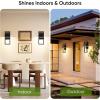 imageBesLowe 145 Modern Outdoor Wall Lights 3000K LED Exterior Lighting Fixtures Wall Mounted Porch Lights Outdoor Wall Sconce Lamps Black Outdoor Lights for House Front Door Garage Patio 2Pack