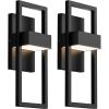 imageBesLowe 145 Modern Outdoor Wall Lights 3000K LED Exterior Lighting Fixtures Wall Mounted Porch Lights Outdoor Wall Sconce Lamps Black Outdoor Lights for House Front Door Garage Patio 2Pack