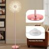 imageBesLowe 69 Crystal Floor Lamp for Living Room Modern Standing Lamp with 738PCS K9 Crystals Tall Lamp Pole Light for Bedroom Office Mid Century Floor Lighting with 9 LED Bulbs Rose GoldRose Gold