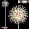 imageBesLowe 69 Crystal Floor Lamp for Living Room Modern Standing Lamp with 738PCS K9 Crystals Tall Lamp Pole Light for Bedroom Office Mid Century Floor Lighting with 9 LED Bulbs Rose GoldRose Gold