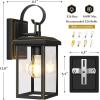 imageBesLowe 2Pack Outdoor Wall Light Fixtures 15quot Exterior Lighting Fixtures Wall Mount Waterproof Porch Lights Outdoor Wall Sconces Lanterns Modern Outside Lights for House Front Door Garage BlackBronze