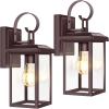 imageBesLowe 2Pack Outdoor Wall Light Fixtures 15quot Exterior Lighting Fixtures Wall Mount Waterproof Porch Lights Outdoor Wall Sconces Lanterns Modern Outside Lights for House Front Door Garage BlackBrown