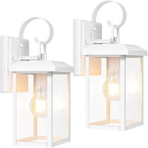 imageBesLowe 2Pack Outdoor Wall Light Fixtures 15quot Exterior Lighting Fixtures Wall Mount Waterproof Porch Lights Outdoor Wall Sconces Lanterns Modern Outside Lights for House Front Door Garage BlackWhite