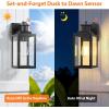 imageBesLowe 2Pack Dusk to Dawn Outdoor Wall Lights Modern Porch Lights Outdoor Sconces with Seeded Glass Matte Black Exterior Lighting Fixtures Wall Mount Outside Lights for House Front Door GarageBlack