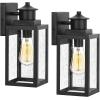 imageBesLowe 2Pack Dusk to Dawn Outdoor Wall Lights Modern Porch Lights Outdoor Sconces with Seeded Glass Matte Black Exterior Lighting Fixtures Wall Mount Outside Lights for House Front Door GarageBlack