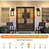 imageBesLowe 2Pack Dusk to Dawn Outdoor Wall Lights Modern Porch Lights Outdoor Sconces with Seeded Glass Matte Black Exterior Lighting Fixtures Wall Mount Outside Lights for House Front Door GarageBlack with Gold Trim
