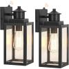 imageBesLowe 2Pack Dusk to Dawn Outdoor Wall Lights Modern Porch Lights Outdoor Sconces with Seeded Glass Matte Black Exterior Lighting Fixtures Wall Mount Outside Lights for House Front Door GarageBlack