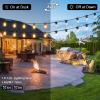 image:imageBesLowe 48FT S14 Solar String Lights Outdoor with Remote Controller Solar Powered Patio Lights Waterproof with LED Edison Bulbs Dimmable Hanging Lights for Outside Backyard Porch USB Rechargeable48FT