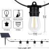 image:imageBesLowe 48FT S14 Solar String Lights Outdoor with Remote Controller Solar Powered Patio Lights Waterproof with LED Edison Bulbs Dimmable Hanging Lights for Outside Backyard Porch USB Rechargeable48FT