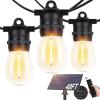 image:imageBesLowe 48FT S14 Solar String Lights Outdoor with Remote Controller Solar Powered Patio Lights Waterproof with LED Edison Bulbs Dimmable Hanging Lights for Outside Backyard Porch USB Rechargeable48FT