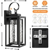 image:imageBesLowe Dusk to Dawn Outdoor Wall Lights Exterior Lighting Fixtures Waterproof Matte Black Porch Wall Sconces with Water Ripple Glass Shades Outside Lights for House Patio Entryway Garage 2PackBlack