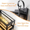 image:imageBesLowe Dusk to Dawn Outdoor Wall Lights Exterior Lighting Fixtures Waterproof Matte Black Porch Wall Sconces with Water Ripple Glass Shades Outside Lights for House Patio Entryway Garage 2PackBlack