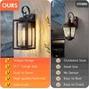 image:imageBesLowe Dusk to Dawn Outdoor Wall Lights Exterior Lighting Fixtures Waterproof Matte Black Porch Wall Sconces with Water Ripple Glass Shades Outside Lights for House Patio Entryway Garage 2PackBlack