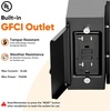 image:imageBesLowe Motion Sensor Outdoor Wall Light with GFCI Outlet Exterior Lighting Fixture Porch Wall Lantern 3 Lighting Modes Matte Black Wall Sconce Waterproof Outside Light for House Patio Garage 101 inBlack
