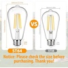 image:imageBesLowe Outdoor Wall Light Fixture with Vintage LED Edison Bulbs 800LM 2700K