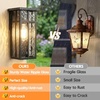 image:imageBesLowe Outdoor Wall Light Fixtures Exterior Waterproof Porch Wall Lanterns Matte Black Wall Sconces with Clear Glass Shade Modern Outside Lights for House Front Door Patio Garage 2Pack 111 inBlack with Clear Glass