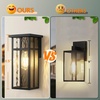 image:imageBesLowe Outdoor Wall Light Fixtures Exterior Waterproof Porch Wall Lanterns Matte Black Wall Sconces with Clear Glass Shade Modern Outside Lights for House Front Door Patio Garage 2Pack 111 inBlack with Clear Glass