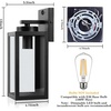 image:imageBesLowe Upgraded Dusk to Dawn Outdoor Wall Lights Exterior Lighting Fixtures Porch Wall Lanterns Modern Black Waterproof Wall Sconces Outside Lights for House Patio Front Door Garage 2PackBlackMotion Sensor