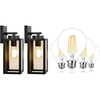 image:imageBesLowe Outdoor Wall Light Fixture with G25 LED Globe Bulbs 1200LM 2700K