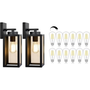 image:imageBesLowe Outdoor Wall Light Fixture with Vintage LED Edison Bulbs 800LM 4000K