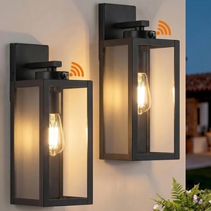 image:imageBesLowe Upgraded Dusk to Dawn Outdoor Wall Lights Exterior Lighting Fixtures Porch Wall Lanterns Modern Black Waterproof Wall Sconces Outside Lights for House Patio Front Door Garage 2PackBlackDusk to Dawn Sensor