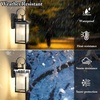 image:imageBesLowe 2Pack Outdoor Wall Light Fixture with Water Ripple Glass Black  Waterproof Antirust amp CorrosionBlack with Fluted Glass